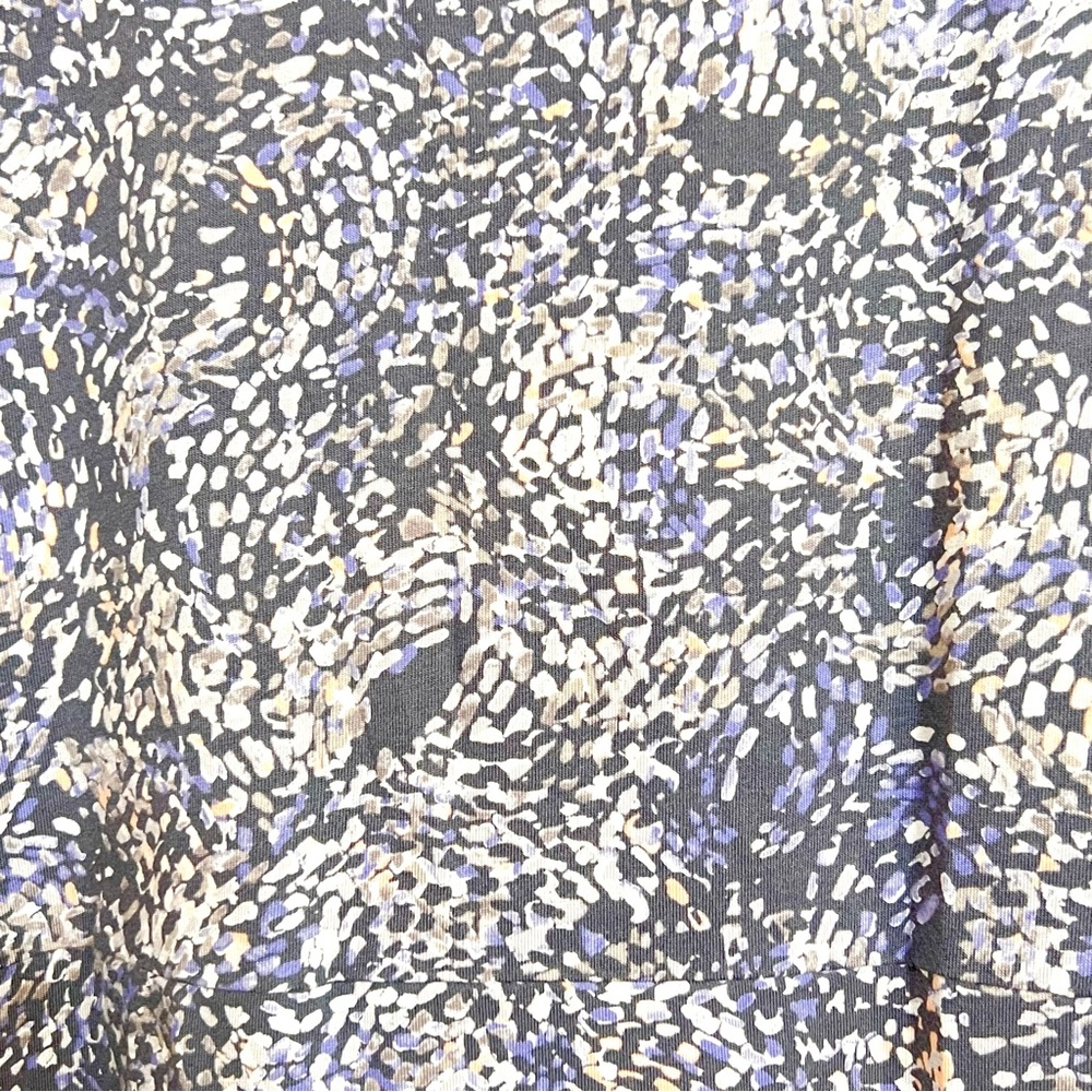 J. Jill Pure Jill Abstract Print A Line Knit Dress L Gray Stretch Normcore Comfy - Picture 3 of 8